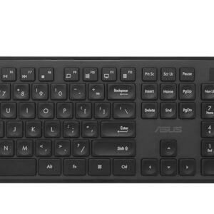 ASUS Wireless Keyboard and Mouse Set CW101, Upto 1000 Adjustable DPI,2.4 GHz Nano Receiver, Gaming-Grade, Laser-Engraved keycaps, Near-Silent Operation, Compact & Light Weight Design (Black)
