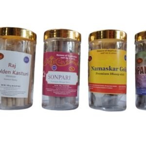 4 Flavours Premium Dhoop Sticks . [ Golden Kasturi , Sonpari , Namaskar Gold , Panadi] pack of 2