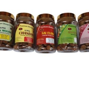 5 Flavours Premium Cone Dhoop Sticks. [ Green Mogra, Super Chandan , Sai Flora , Golden Kasturi , Super Rose ] Pack of 2