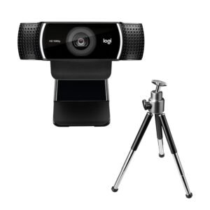 Logitech C922 Pro Stream Webcam, HD 1080p/30fps or HD 720p/60fps, Digital, Hyperfast Streaming, Stereo Audio, HD Light Correction, Autofocus, for YouTube, Twitch, XSplit - Black