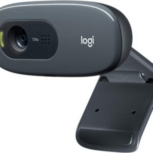 Logitech C270 HD Webcam, HD 720p/30fps, Widescreen HD Video Calling, HD Light Correction, Noise-Reducing Mic, for Skype, FaceTime, Hangouts, WebEx, PC/Mac/Laptop/MacBook/Tablet - Black