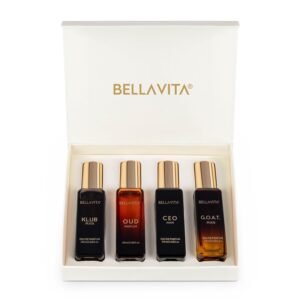 Bella Vita Luxury Long Lasting Perfume Gift Set for Man | 4x20ml | Gifts for Men | Woody, Citrusy, Oud, Premium Fragrance Scent | KLUB, OUD, CEO, G.O.A.T , GIFT SET [MAN]1 / . SKAI, FRESH, WHITEOUD, HONEY OUD . GIFT SET [MAN] 2 / . Date, Senorita, Glam, Rose GIFT SET [WOMEN] 3