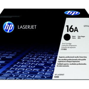 HP 16A Black Original LaserJet Toner Cartridge, HP Q7516A