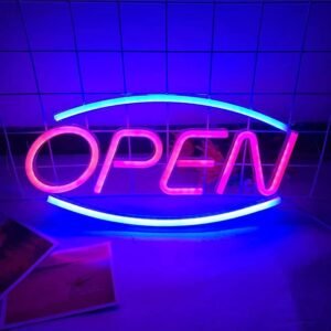 Open LED Neon Signs - Art Decorative Sign for Wall/Table Decor, Home Decor for Wedding Party, Kids Room, Living Room, House, Bar, Pub, Hotel, Beach