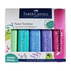 Faber-Castell Pastel Shades Textliner | Wallet Pack, Set of 5 Colours X Pack of 5
