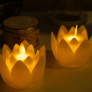 LED Tea Light Lotus Candles (Pack of 6)