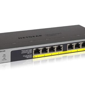 NETGEAR 8-Port Gigabit Ethernet Unmanaged PoE Switch (GS108LP) - with 8 x PoE+ @ 60W Upgradeable, Desktop/Rackmount, and ProSAFE Limited Lifetime Protection Visit the Netgear Store