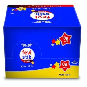 Pidilite Fevistik Glue Stick 8g, Pack Of 30 | Multi-Purpose Glue Stick For School Projects, Art & Craft, Diy | Suitable For School & Office Activities | Easy To Use