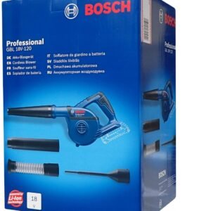 Bosch Professional Gbl 18V-120 Heavy Duty Cordless Blower 270 Km/H Air Speed, 17,000 RPM, for Quick Cleanup, 1.1 Kg + 4 Accessories (Solo Tool- 18V Batteries & Charger Sold Seperately)