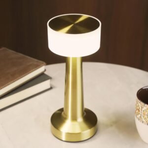 Firefly Cordless LED Table Lamp (Gold  / Rose Gold / Silver ) - USB Rechargeable Portable Touch Control Dimmable 3 Light Color Tunable Table Lamp for Hotel, Cafe, Restaurant or Home for Bedside, Center or Dining