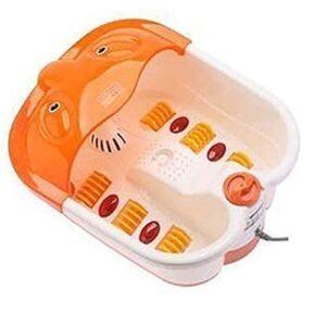 Electric Foot Spa Pedicure Massager | Heated Bath, Massage Rollers, Vibration, Bubbles (White)