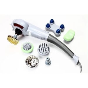 Full Body Massager for Pain Relief | Magic Corded Electric Massager for Men & Women| Directly Plug-in Body Massage Machine with 7 Heads, Good for Neck, Back, Legs (Grey)