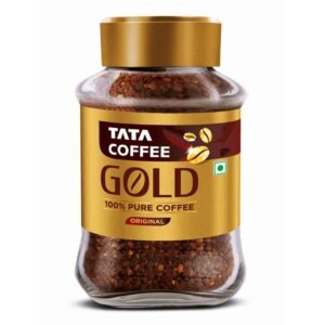 Tata Coffee Gold Original, Instant & Pure Coffee Jar, 90 Gm, Freeze-Dried, Rich & Strong, Specially Sourced Robusta And Arabica Bean