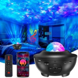Galaxy Star Projector Night Lamp for Bedroom | Astronaut Space Projector Night Light for Kids | with Bluetooth Music Speaker & Remote