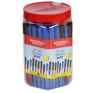 Nataraj GCM Ball Pens Jar – Pack of 100 PENS [1 Jar / 2 Jars] | Smooth Writing Ball Pens for School, Office & Exam Use | Long-Lasting Ink | Blue Ink Pens