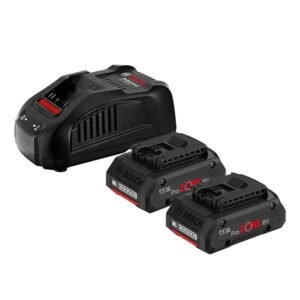BOSCH 2 x GBA 18V 4.0Ah + GAL 18V-40 Professional Starter Set, Compact Battery & Fast Charger for All BOSCH 18V Tools, Lithium-Ion, Wall Mountable, 6 Months Warranty