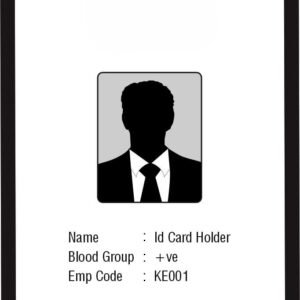 Natural Hard Metal (Aluminum Alloy) PVC ID Card Holder/Badge (Refer Image) with Scratch Guard for Office ID Cards (Black /Blue / Gold/ Red /  Silver  , Pack of 100)