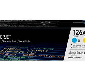 HP 126A 3-pack Cyan/Magenta/Yellow Original LaserJet Toner Cartridges CF341A