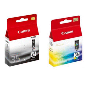 Canon 35 Pigment Black & 36 Tri Color (PG-35 & CL-36) PIXMA FINE Ink Cartridge SET