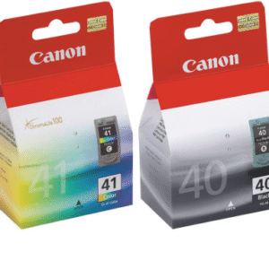 Canon 40 Pigment Black & 41 Tri Color (PG-40 & CL-41) PIXMA FINE Ink Cartridge SET