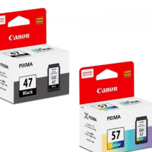 Canon 47 Black & 57 Tri Color (PG-47 & CL-57) PIXMA FINE Ink Cartridge SET