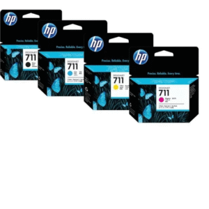 HP 711B Black (38ML) 711Cyan Magenta Yellow (29 ml each) DesignJet Ink Cartridges SET