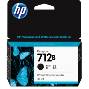 HP 712B 38-ml Black DesignJet Ink Cartridge 3ED28A