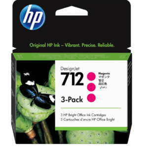 HP 712 3-pack 29-ml Magenta DesignJet Ink Cartridge 3ED78A