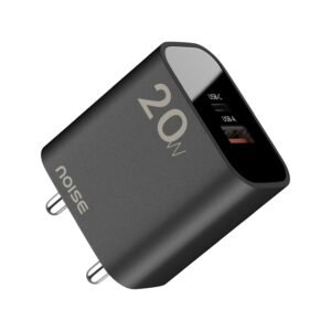 Noise Power Series [20W,30W,65W,100W] Fast Charger with 2 Ports (USB-C & USB-A), Overheat/Overcharge Protection, Universal Fast Charging Adapter for iPhone, iPad, Android, Smartwatches & TWS (Infinite Black)