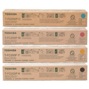 Toshiba T-FC200P Original Black/Cyan/Yellow/Magenta Toner Cartridge Set