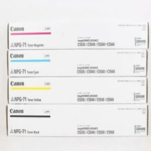 Canon NPG 71 Black/Cyan/Magenta/Yellow Toner Cartridge Set