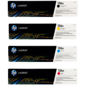 HP 126A Set, HP CE310A,CE311A,CE312A,CE313A Original Black/Cyan/Yellow/Magenta Toner Cartridge