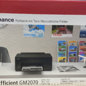 Canon PIXMA GM2070 Refillable Ink Tank Wireless Printer for High Volume Monochrome Printing Printer (Black Color Printer)