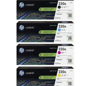 HP W2300A,W2301A,W2302A,W2303A Original Black/Cyan/Yellow/Magenta Toner Cartridge Set, HP 230A Set