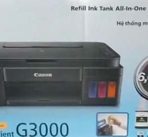 Canon PIXMA Ink Efficient G3000 Refillable Ink Tank All-In-One for High Volume Printing Printer