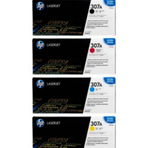 HP 307A Set, HP CE741A,CE741A,CE742A,CE743A Original Black/Cyan/Yellow/Magenta Toner Cartridge Set