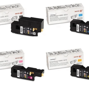 Xerox Phaser 6000/6010 Original Black/Cyan/Yellow/Magenta Toner Cartridge Set