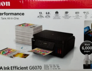Canon PIXMA G6070 Refillable Ink Tank Wireless All-In-One for High Volume Printing Printer
