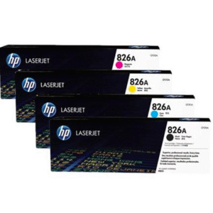 HP 826A Set, HP CF310A,CF311A,CF312A,CF313A Original Black/Cyan/Yellow/Magenta Toner Cartridge Set