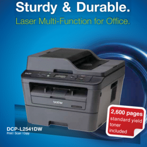 Brother DCP-L2541DW Auto Duplex Laser Printer With 30 PPM Print Speed, Multifunction Print Scan Copy, Automatic Document Feeder, 2 in 1 ID Copy Button, (WIFI, WIFI Direct, LAN, USB)