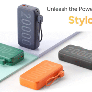 Ambrane Stylo N20 20000 mAH 22.5W Fast Charging Power Bank with in-Built Cable